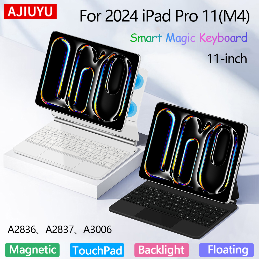 Ipad Cover Folio - AJIUYU Magic Keyboard Folio For iPad