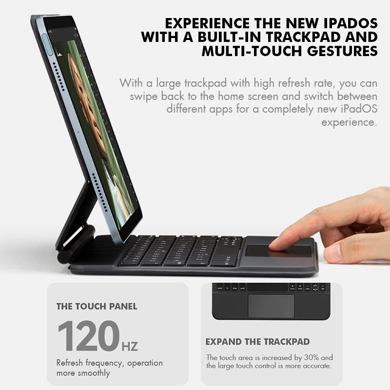 GOOJODOQ Backlight Magic Keybo - Ipad Cover Folio review and price