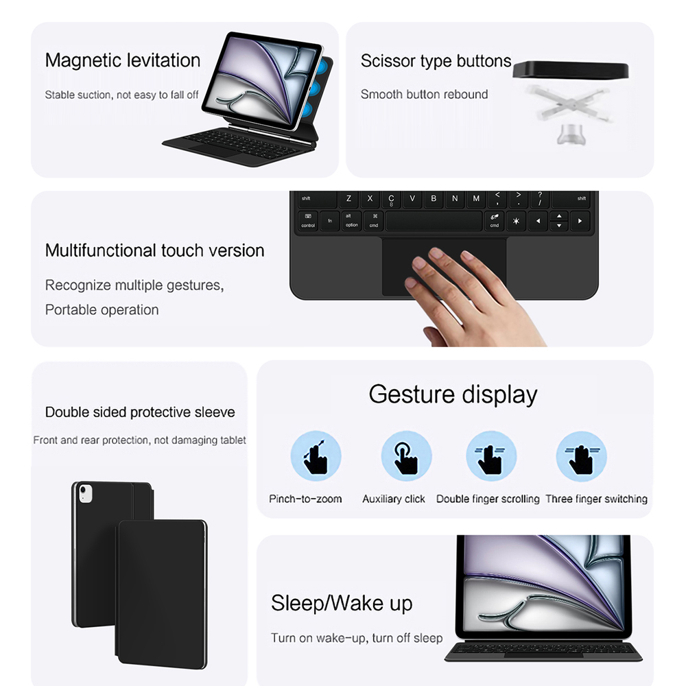 Magic Keyboard Case for iPad A - Ipad Cover Folio review and price