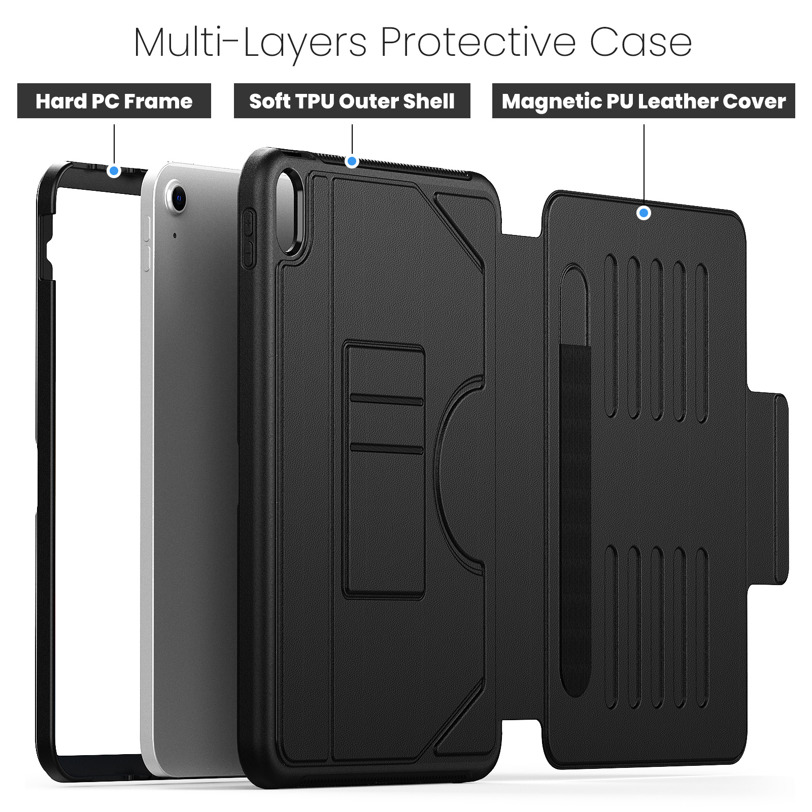 Rugged Smart Case For iPad A16 - Ipad Cover Folio review and price