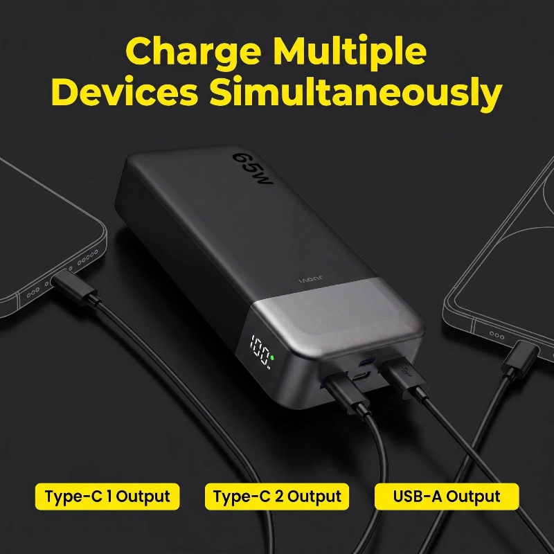 JUOVI 20000mAh Power Bank 65W  - Samsung Tablet With Accessories review and price